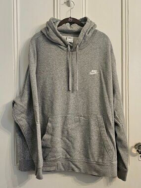 Men's Nike Hooded Sweatshirt Lt Heather Gray - VG Used Condition - Size XXL